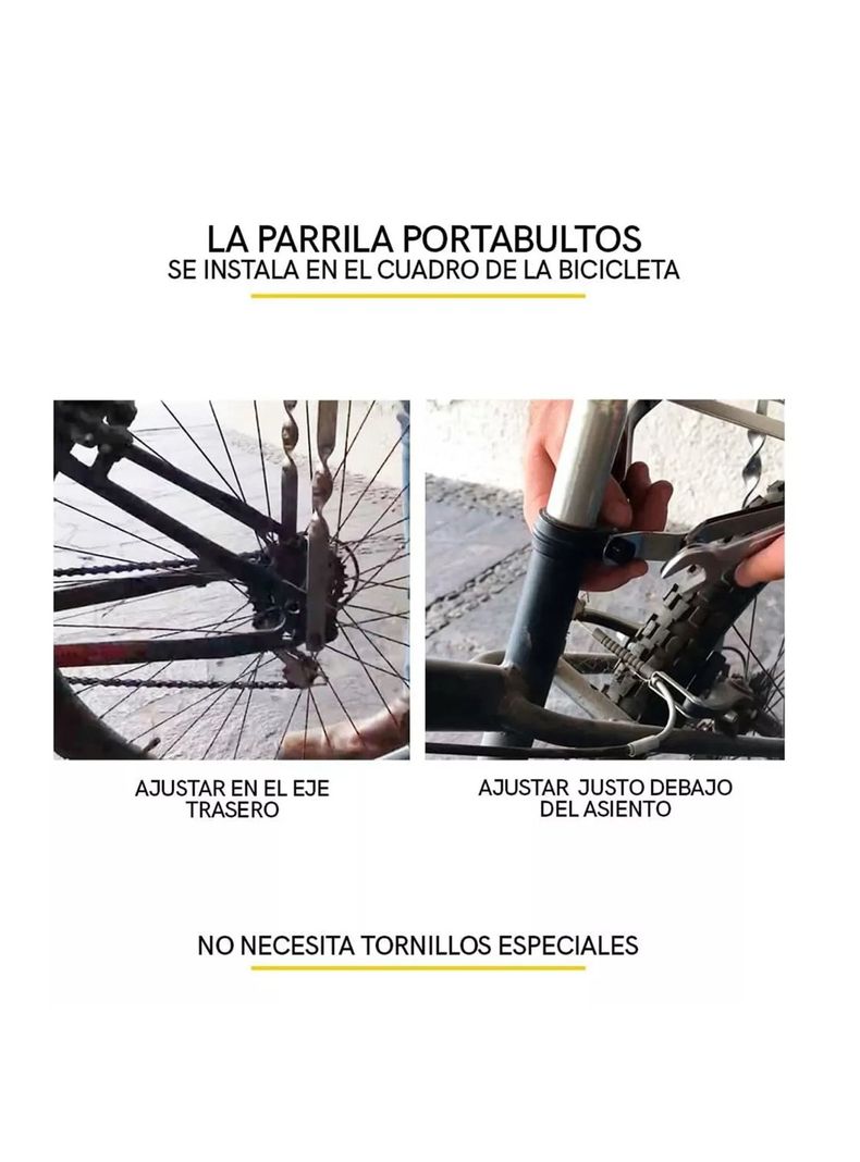 Parrilla Trasera Bicicleta Mtb 26 Transporte Alforja-2