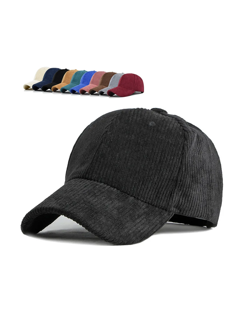 Gorra 100% Algodón Cotelé Jockey Unisex Clásico Casual-0