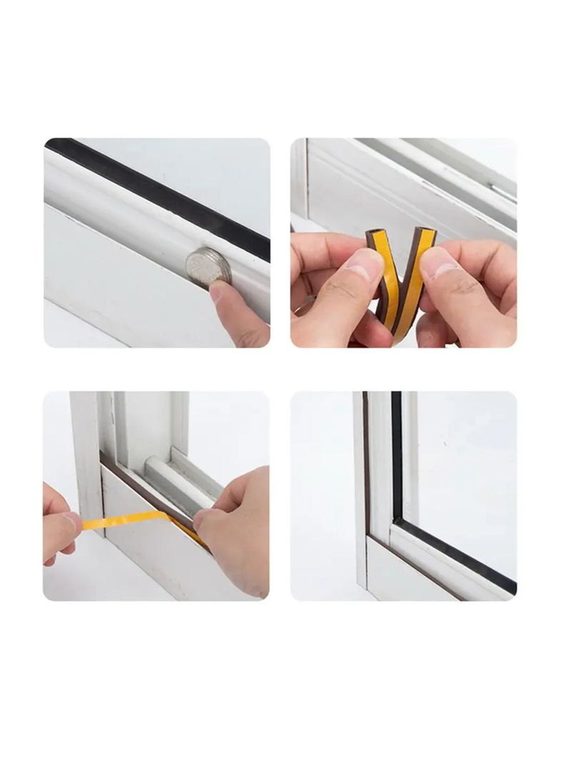 Burlete Cinta 10Mts Aislante Térmico Adhesivo Puerta Ventana Tipo I-1