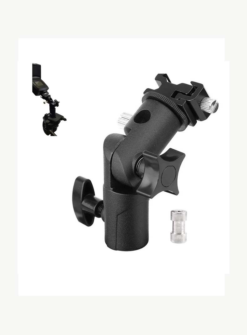 Swivel Soporte De Zapata Para Flash Y Paraguas Metal-0