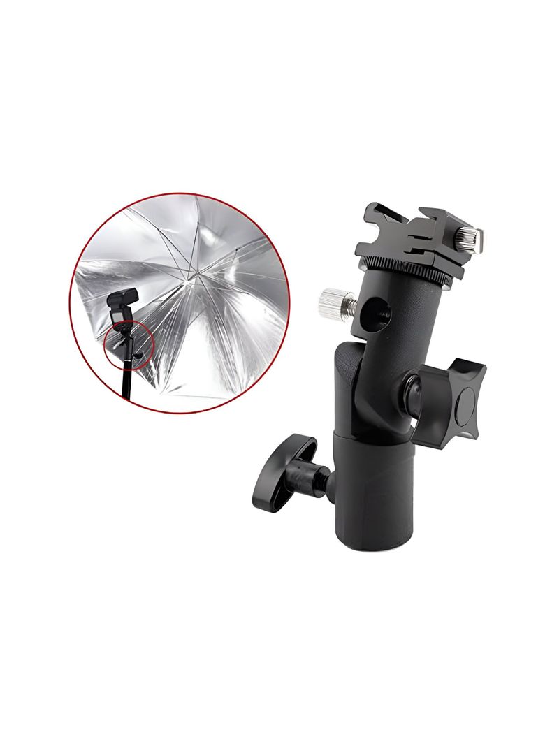 Swivel Soporte De Zapata Para Flash Y Paraguas Metal-1