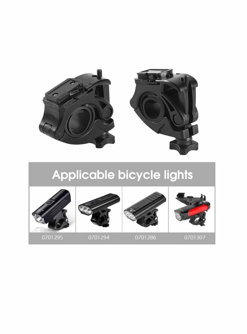 Soporte Macho De Luz De Bicicleta Al Manillar, Repuesto Foco-3