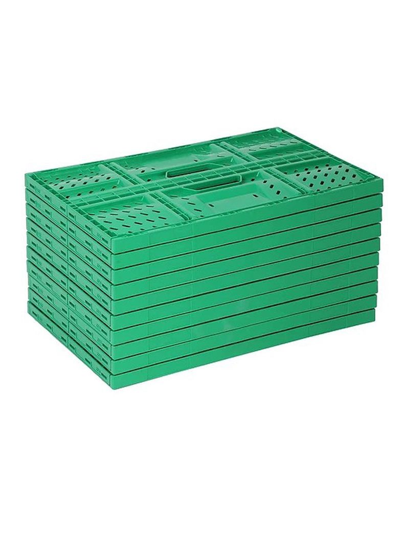Pack 4 Caja Hortalicera Plegable Apilable 65 Lts 60x40x30 Cm-1