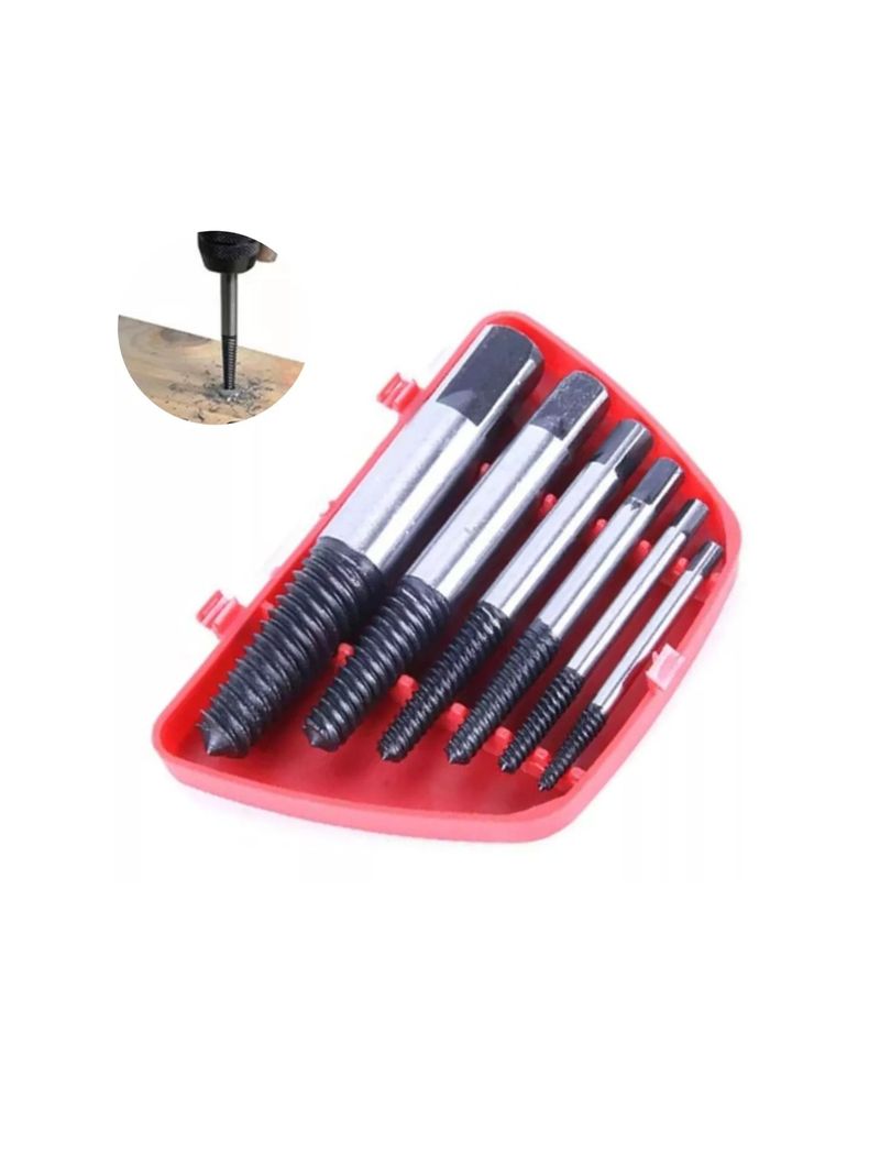 Set 6 Piezas Extractor De Tornillos Pernos Dañados Rotos-5