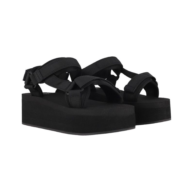 Sandalias Plataforma Mujer Negro Bamers Dessert-4
