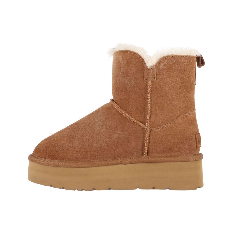 Bota Mujer Bamers Blast Button Cuero Caramelo-1
