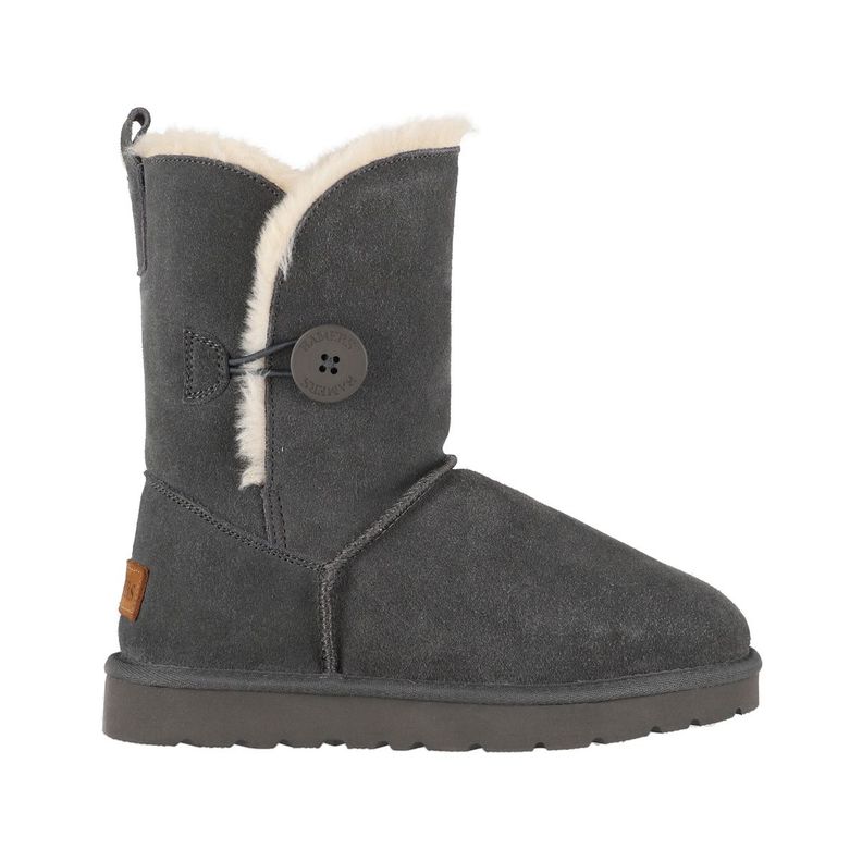 Botas Mujer Bamers Blast Button Cuero Gris Oscuro-0
