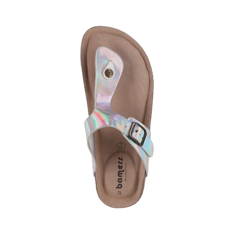 Sandalias Mujer Blanco Brillante Bamers Kend Capri-2