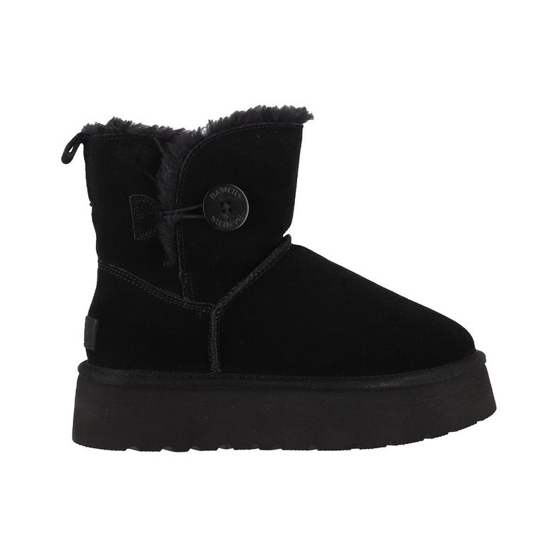 Bota Mujer Bamers Blast Button Cuero Negro-0