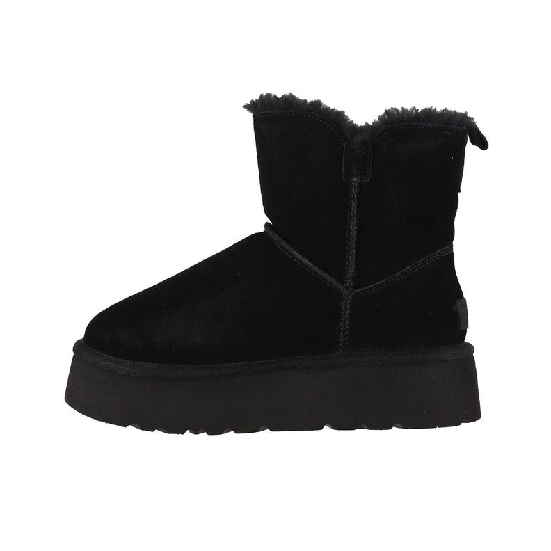 Bota Mujer Bamers Blast Button Cuero Negro-1