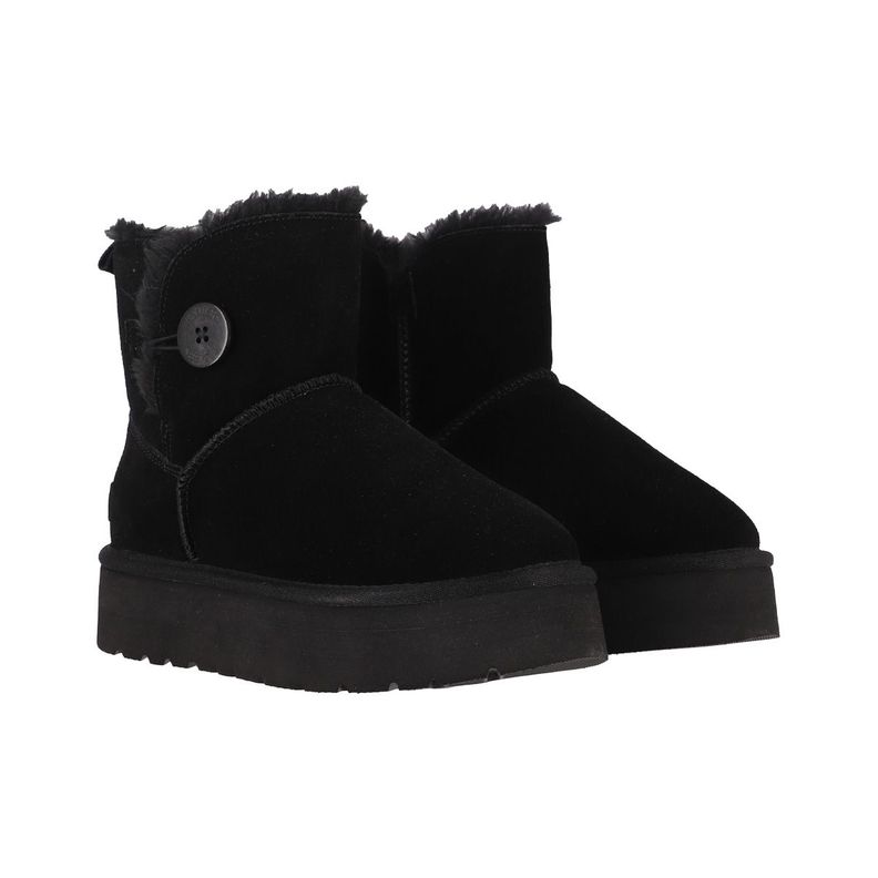 Bota Mujer Bamers Blast Button Cuero Negro-4