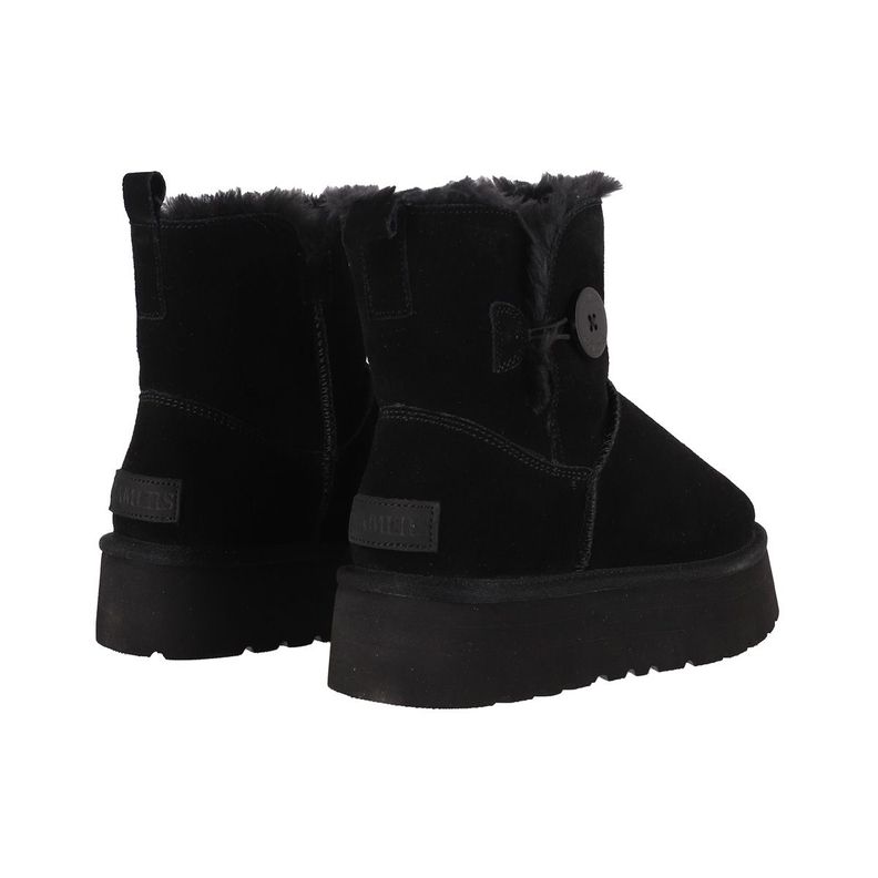 Bota Mujer Bamers Blast Button Cuero Negro-5