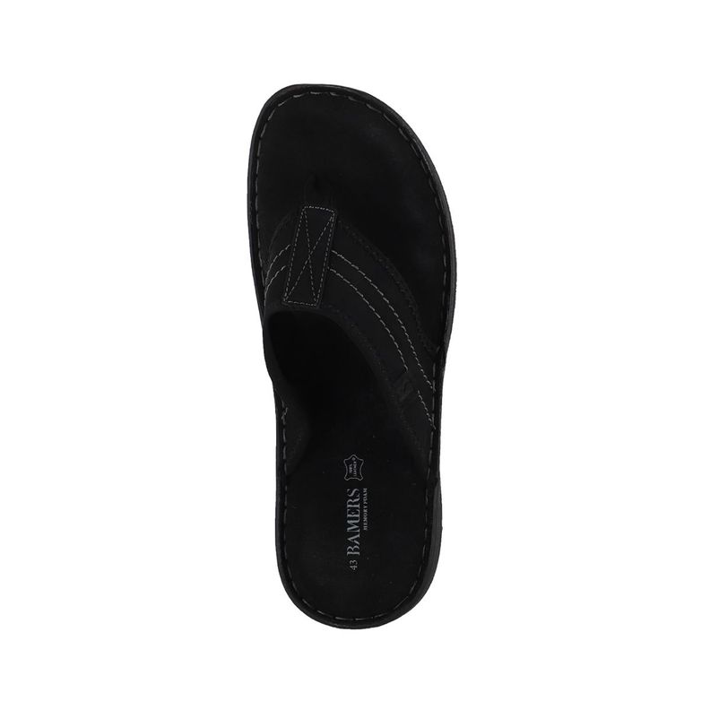 Hawaianas Hombre Flip Leather  Negro Bamers-2