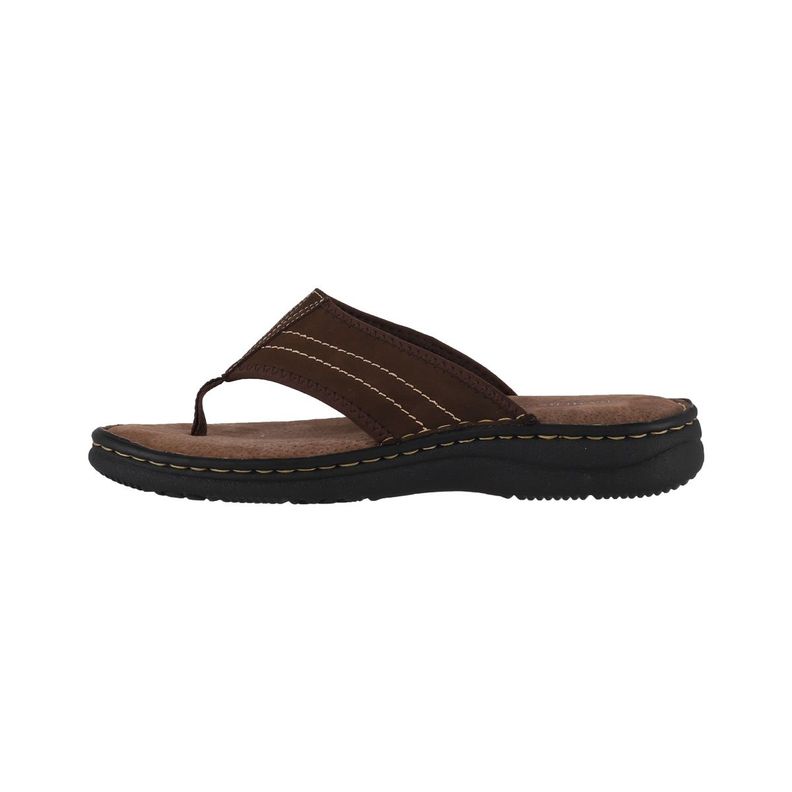 Hawaianas Hombre Flip Leather Café Bamers-1