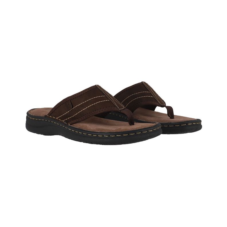 Hawaianas Hombre Flip Leather Café Bamers-4
