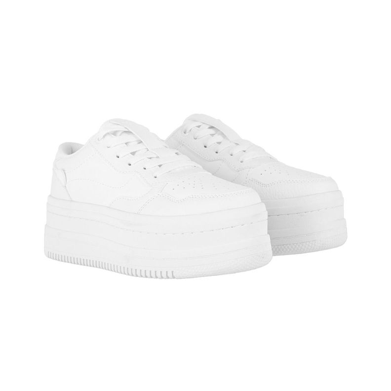Zapatillas Plataforma Mujer Blanco Bamers Girona-4