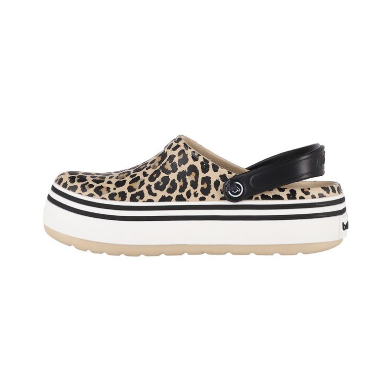 Zuecos Mujer Bamers Airline High Leopard Print-1