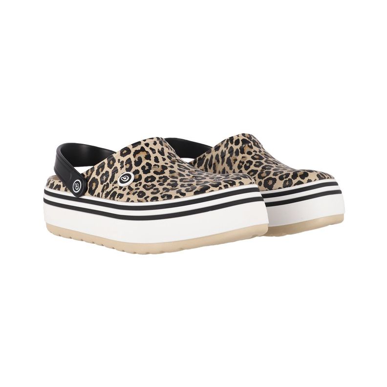 Zuecos Mujer Bamers Airline High Leopard Print-4
