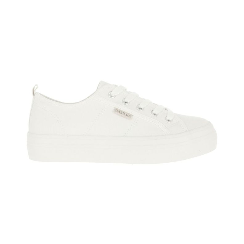 Zapatilla Bamers New Canvas Platform Mujer Blanco-0