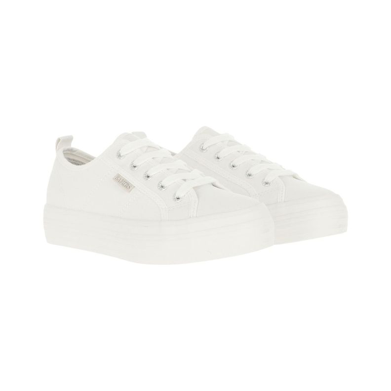Zapatilla Bamers New Canvas Platform Mujer Blanco-2