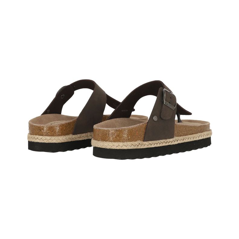 Sandalia Mujer Bamers Kend Capri Yute Mid Café Oscuro-3
