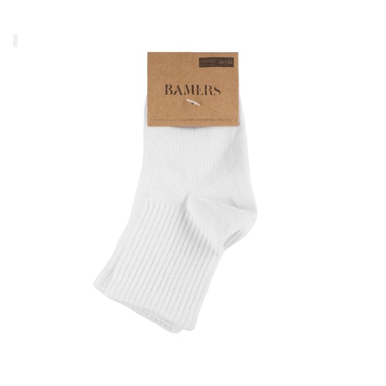 Calcetines Niños Bamers Ankle 3 Pack Blanco-2