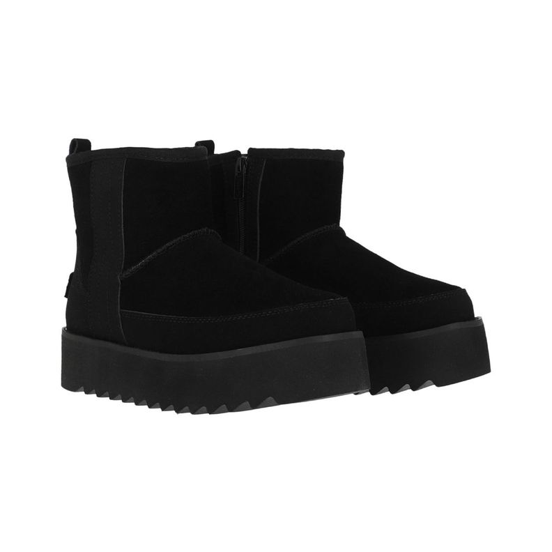 Bota Bamers Platform Mujer Negro-2