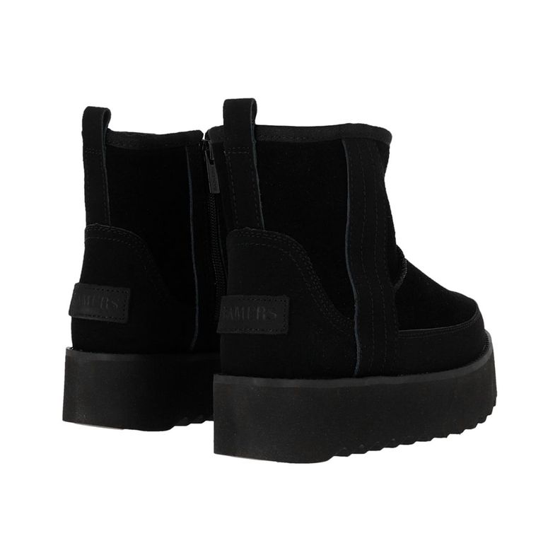 Bota Bamers Platform Mujer Negro-3