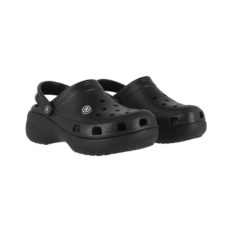 Zuecos Plataforma Mujer Bamers Air Negro-4