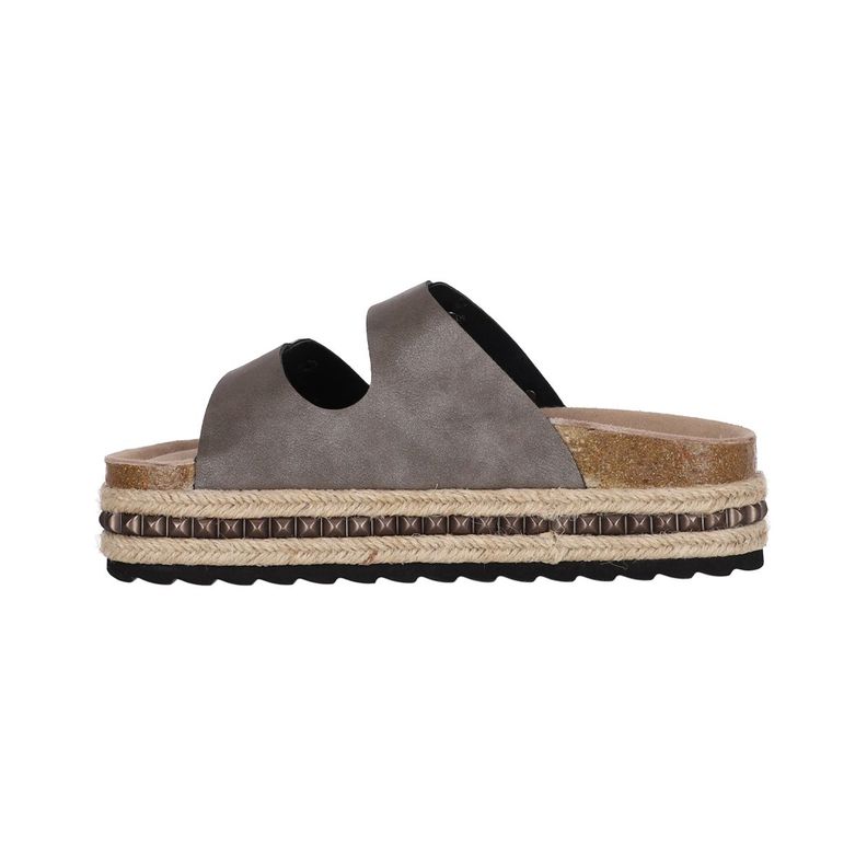 Sandalia Bamers Kend Yute Hight Studs Mujer Gris-1