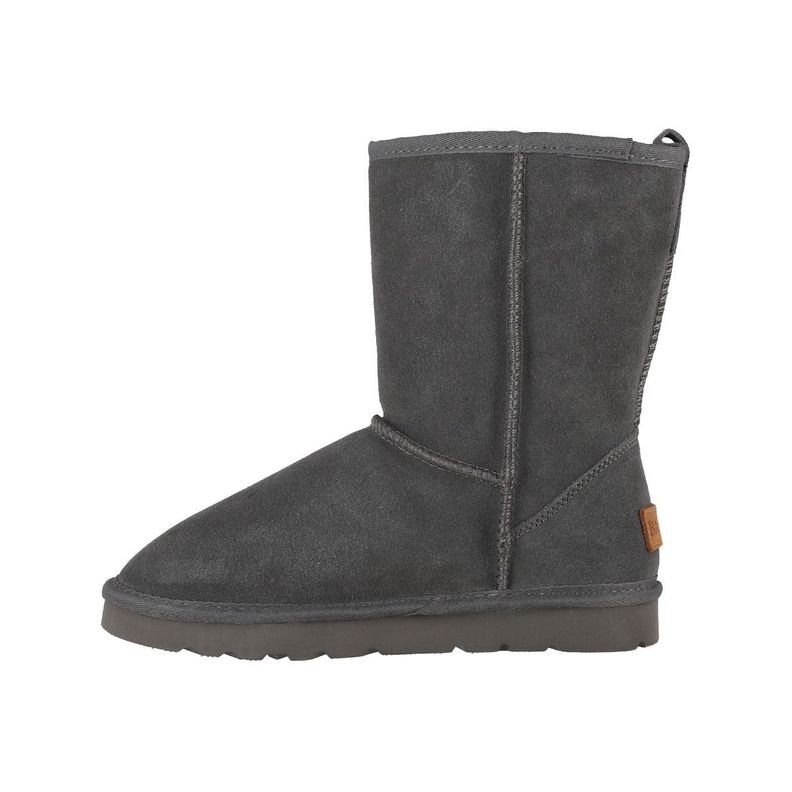 Botas Mujer Bamers Blast Clásicas de Cuero Charcoal-1