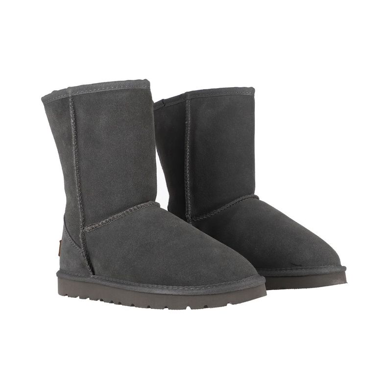 Botas Mujer Bamers Blast Clásicas de Cuero Charcoal-4