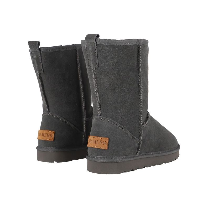 Botas Mujer Bamers Blast Clásicas de Cuero Charcoal-5