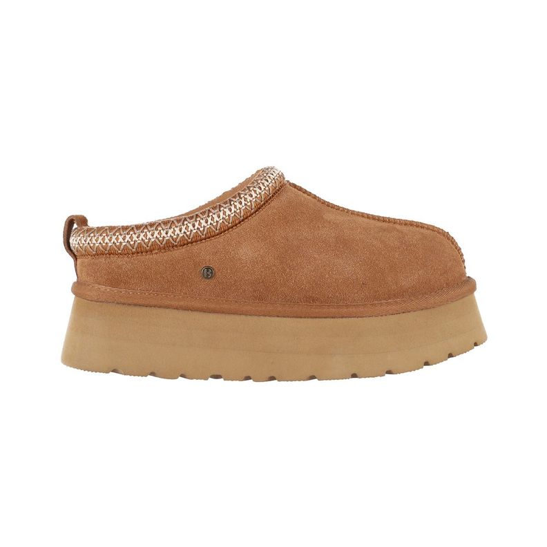 Pantufla Mujer Bamers Piemonte Cuero Caramelo-0