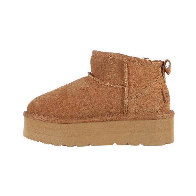 Botas Mujer Bamers Blast Mini Plataforma Cuero Caramelo-1