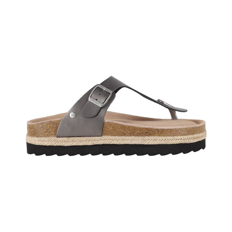 Sandalias Plataforma Mujer Bamers Kend Gris Metalizado-0