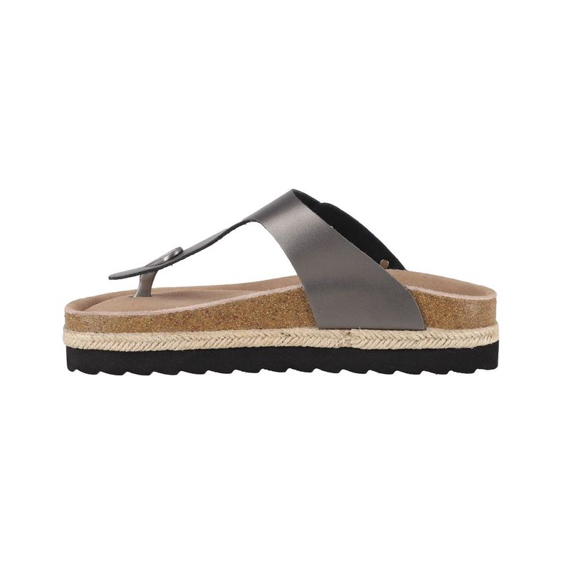 Sandalias Plataforma Mujer Bamers Kend Gris Metalizado-1