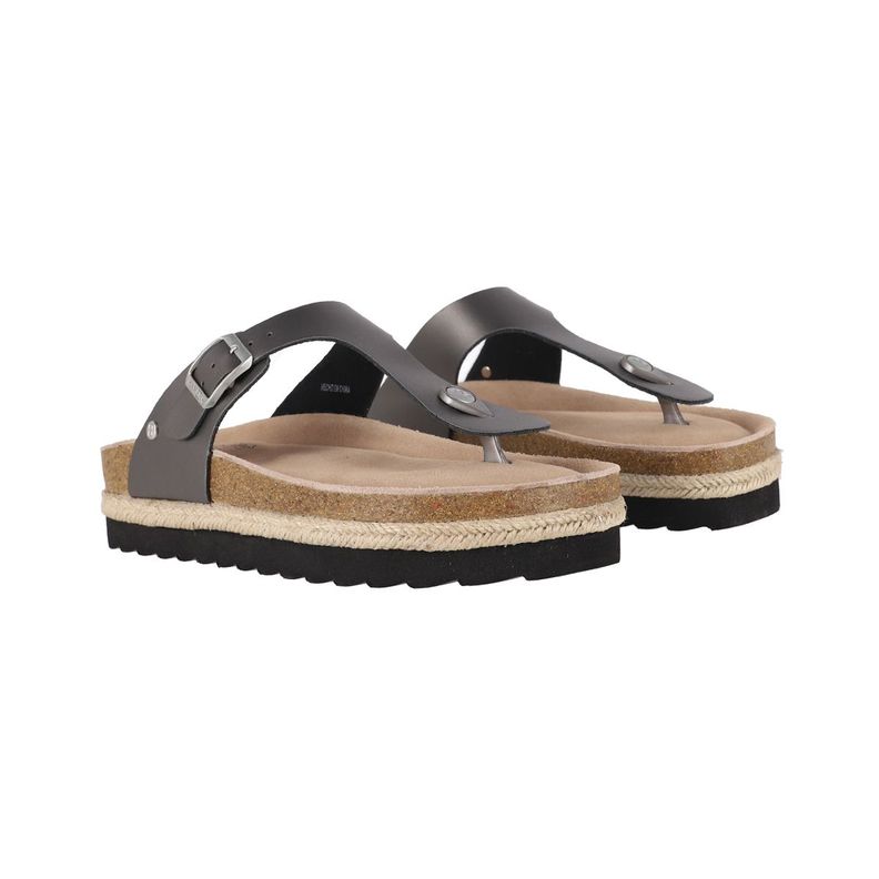 Sandalias Plataforma Mujer Bamers Kend Gris Metalizado-4