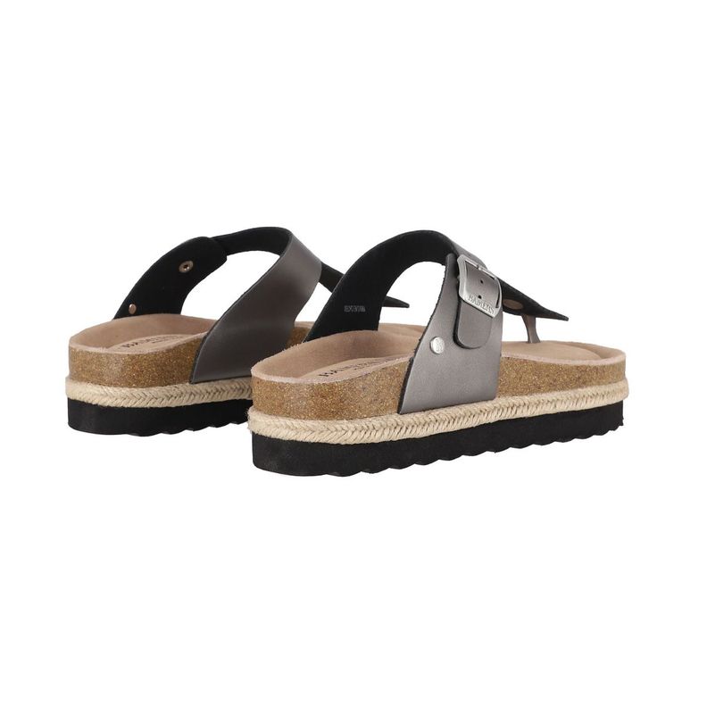 Sandalias Plataforma Mujer Bamers Kend Gris Metalizado-5