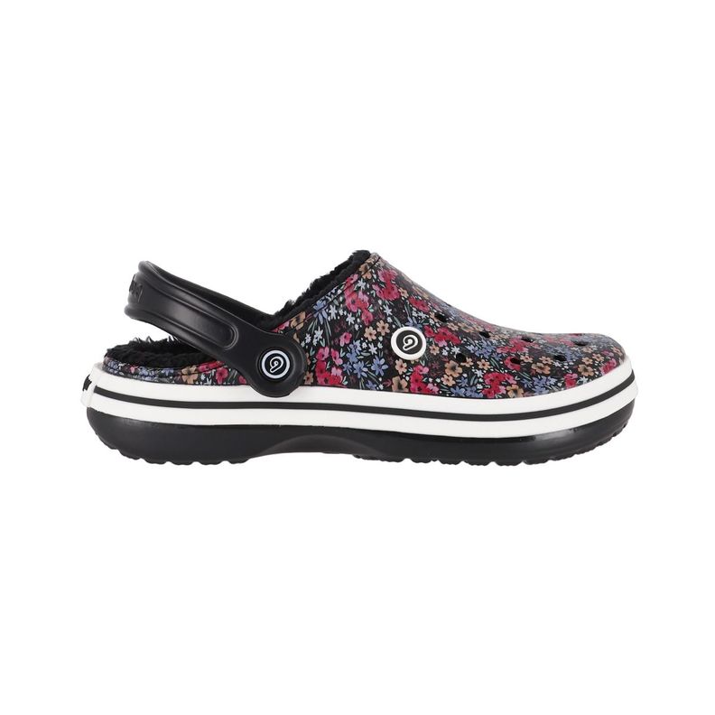 Zuecos Mujer Bamers Refugio Line Negro Print-0