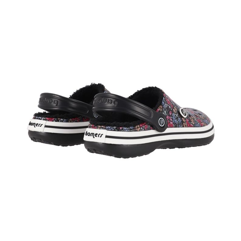 Zuecos Mujer Bamers Refugio Line Negro Print-5