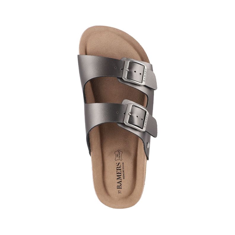 Sandalias Mujer Bamers Kend Gris Metalizado-2