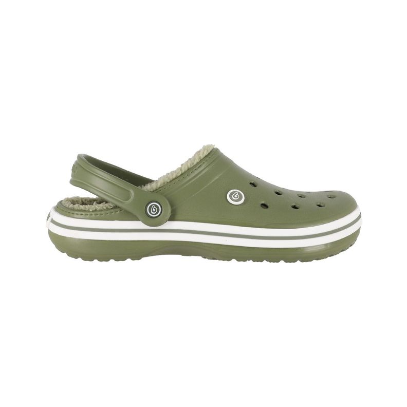 Zuecos Hombre Bamers Refugio Line Verde Oliva-0