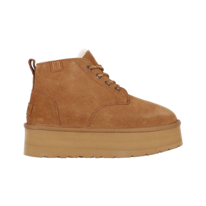 Bota Bamers Lara Cuero Mujer Caramel-0