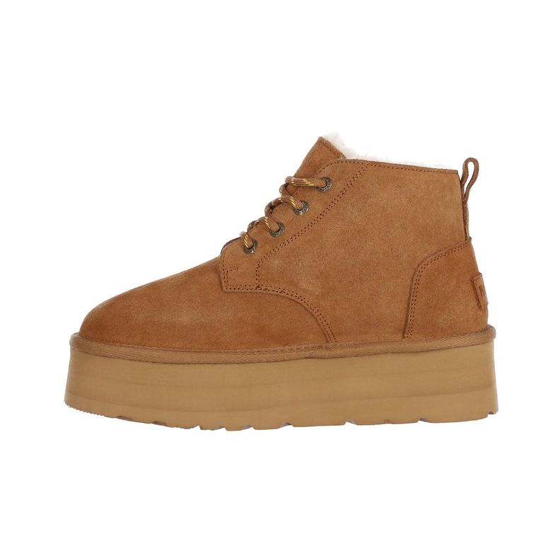 Bota Bamers Lara Cuero Mujer Caramel-1