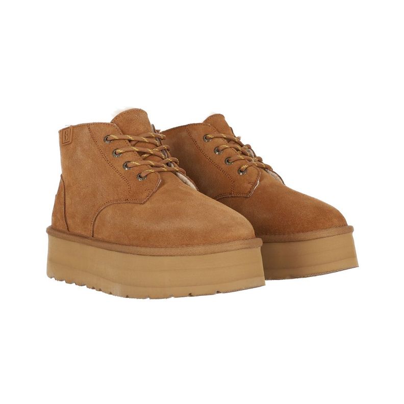Bota Bamers Lara Cuero Mujer Caramel-4