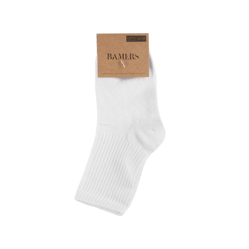Calcetines Joven Bamers Ankle 3 Pack Blanco-2