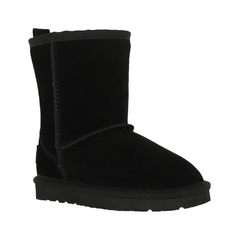 Bota Bamers Blast Cuero Niños Negro-3