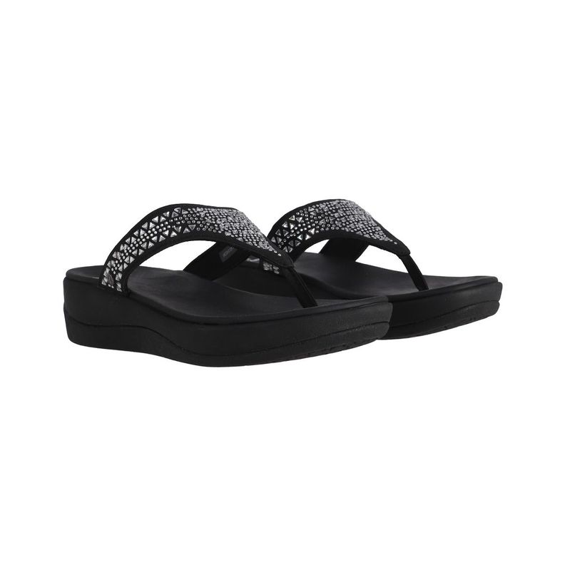 Hawaianas Plataforma Mujer Bamers Cruz Negro-4
