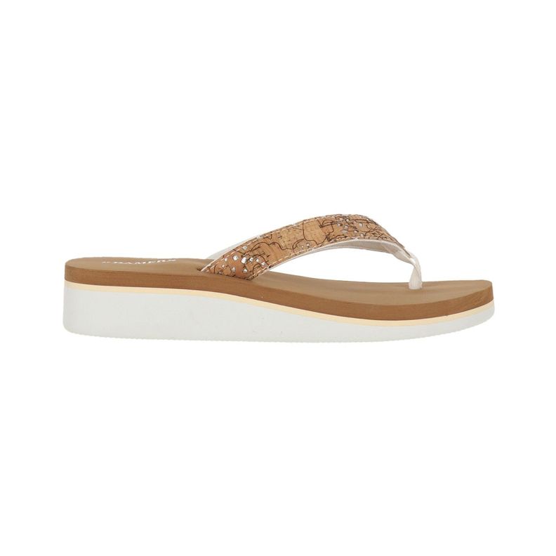 Sandalia Bamers Mujer Woodie Mid Café/Blanco-0